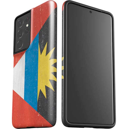 Antigua and Barbuda Flag Distressed Galaxy S21 Ultra 5G Pro Case